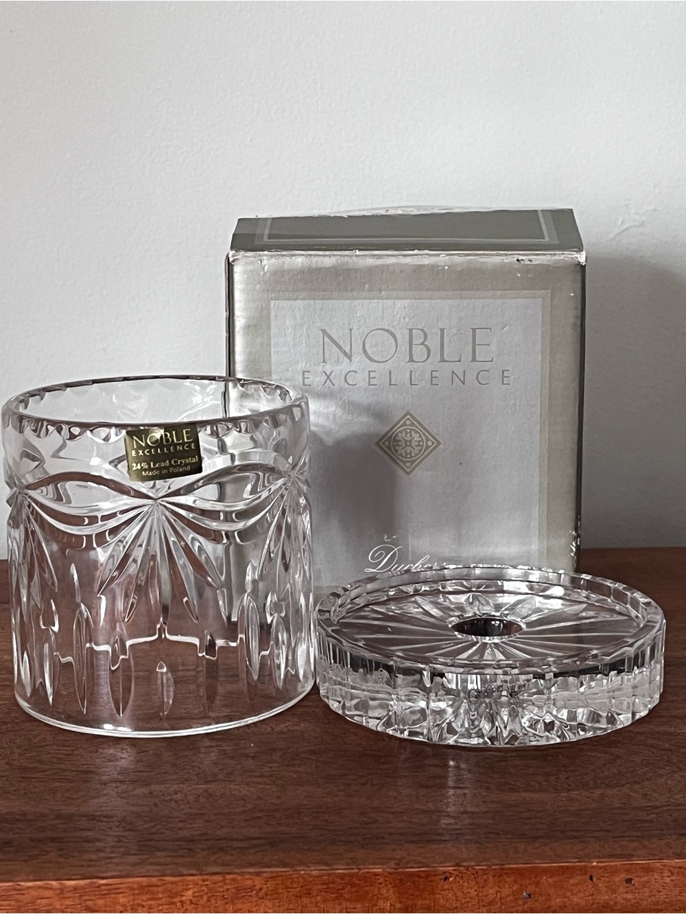 New in Box Noble Excellence Duchess Clear Crystal Hurricane